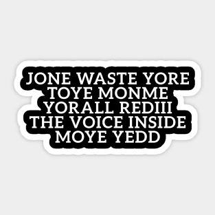 JONE WASTE YORE Funny I Miss You Jone Waste Yore Toye Monme Sticker